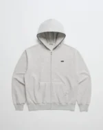 Light Grey Heather Madhappy Lightweight Zip Up Hoodie