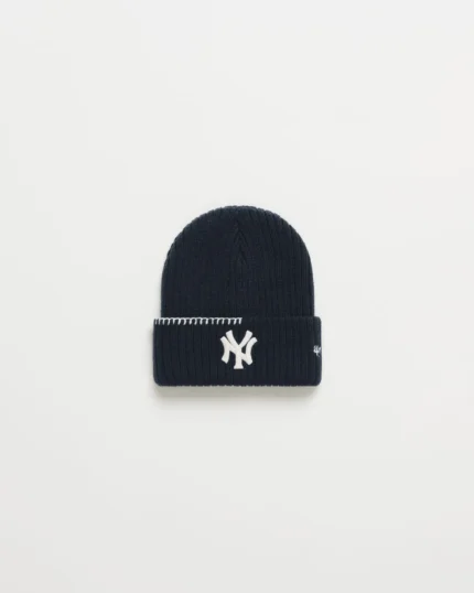 Navy Madhappy Yankees Rib Knit Beanie